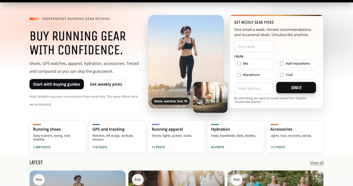 StripeFit running gear guides